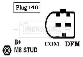 BORG & BECK kintamosios srovės generatorius BBA3002